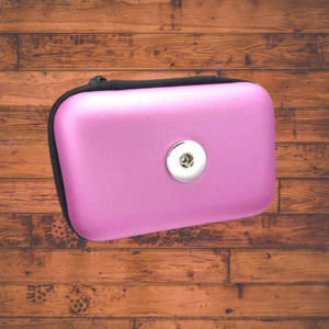 Pink Snap Button Storage Case